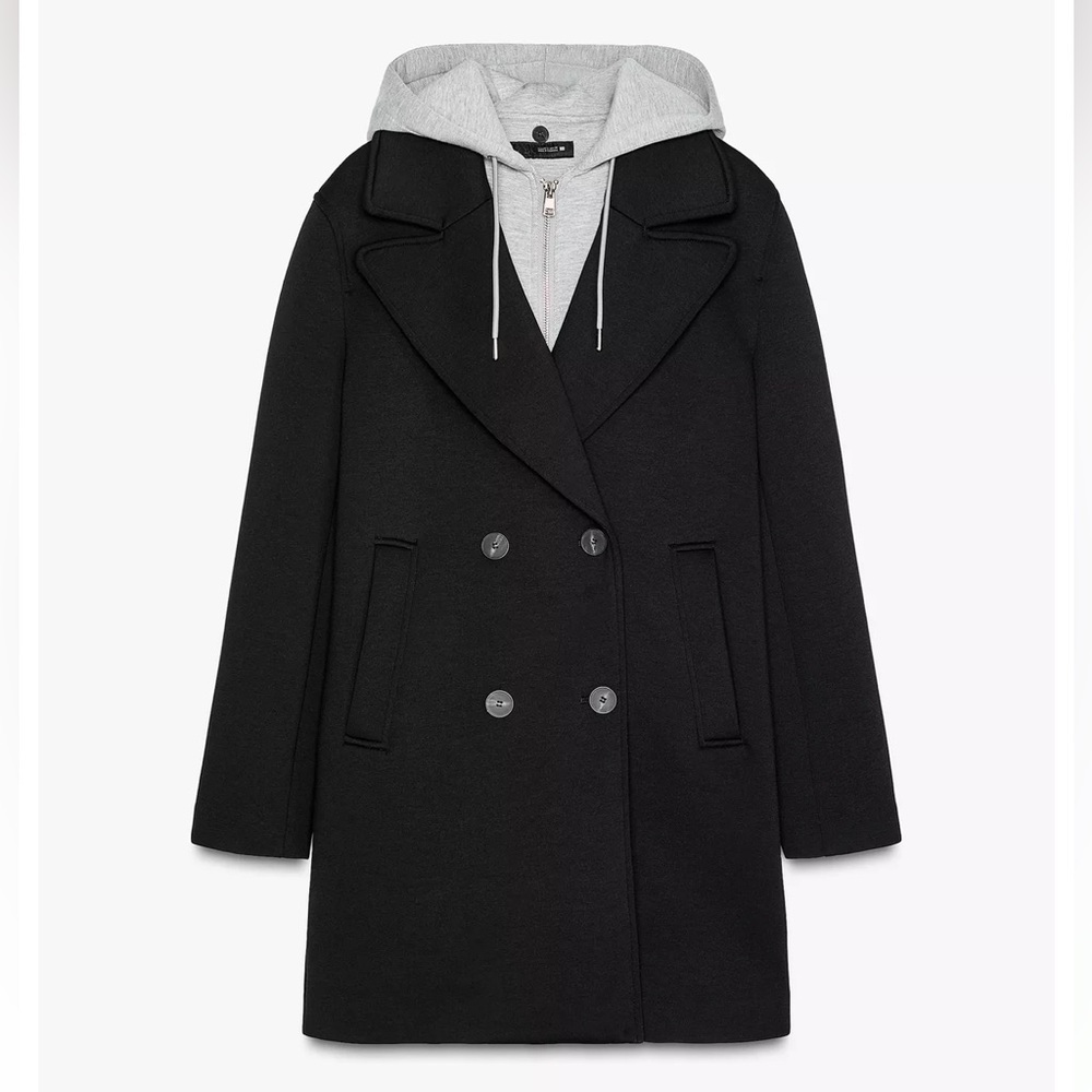 Zara COMBINED HOODED COAT